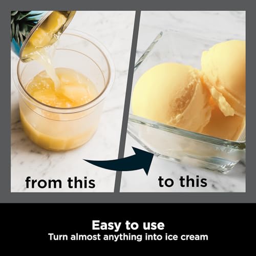 Ninja CREAMi Ice Cream Maker & Frozen Dessert Maker with 3 Tubs, 7 Programs, Makes Ice Cream, Gelato, Sorbet, Smoothie Bowl, Milkshakes and more, Black/Silver, Makes 1.4L of Ice Cream, NC300UK
